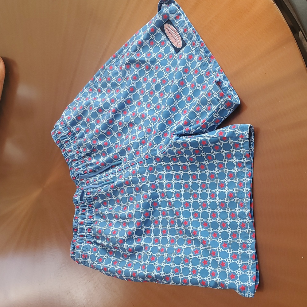 Vineyard Vines Blue and Red Patterned Shorts